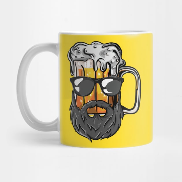 Funny Craft Beer Drunk Uncle Beard Bearded Druncle by Freid